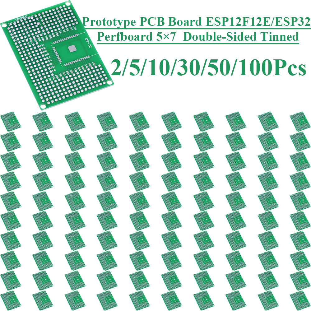2~100Pcs 5X7 Double Sided Tin  - огляд і ціна Pcb Prototyping Board