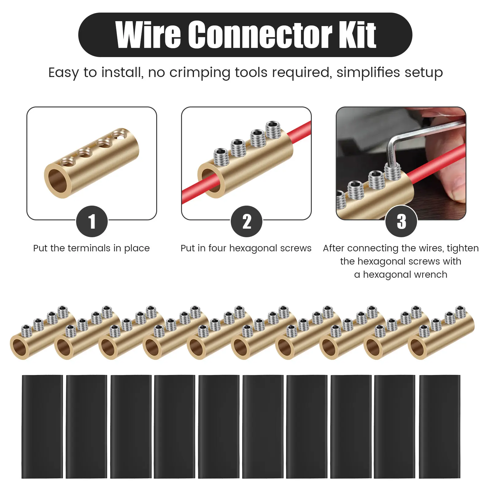 10Pcs Wire Connector Nut Kit 8 - огляд і ціна Jumper Wire Kit