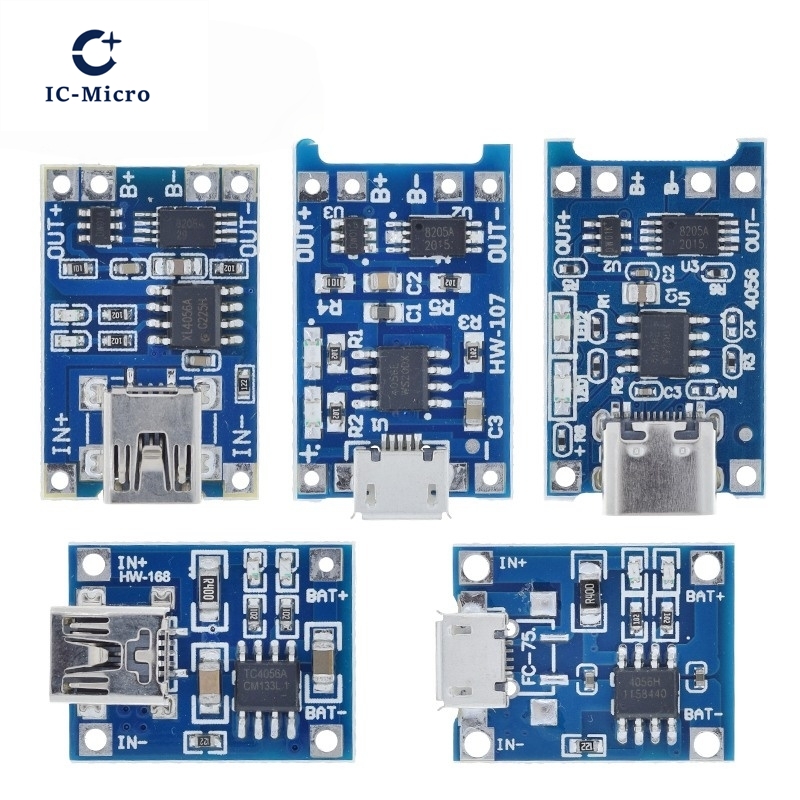 1/5PCS 5V 1A Micro/Type-c/Mini - огляд і ціна Tp4056 Module