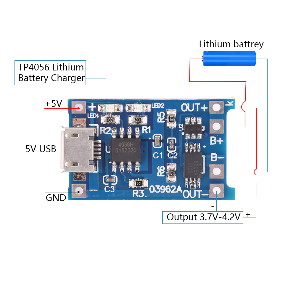 5/10PCS Type-c/Micro/Mini USB  - огляд і ціна Tp4056 Module