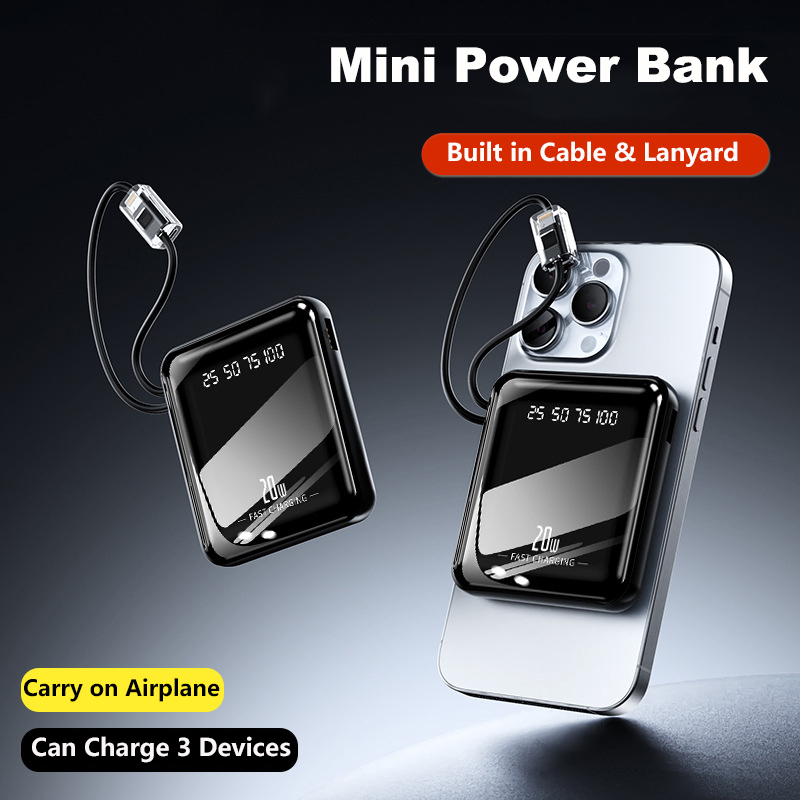 20000mAh Mini Power Bank Built - огляд і ціна Micro Usb Cable