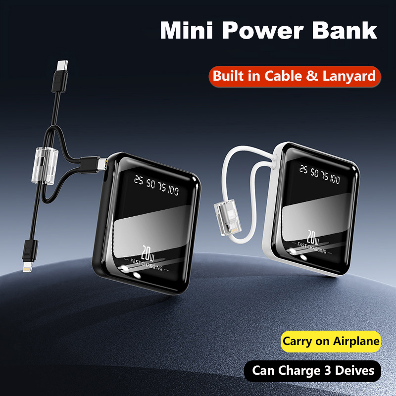 20000mAh Mini Power Bank Built - огляд і ціна Micro Usb Cable