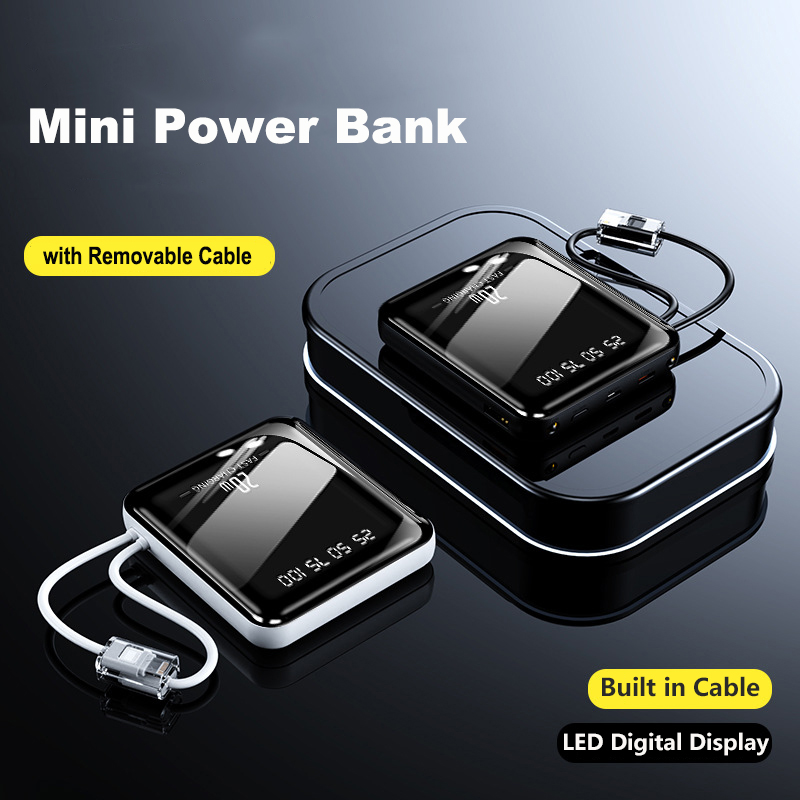 20000mAh Mini Power Bank Built - огляд і ціна Micro Usb Cable