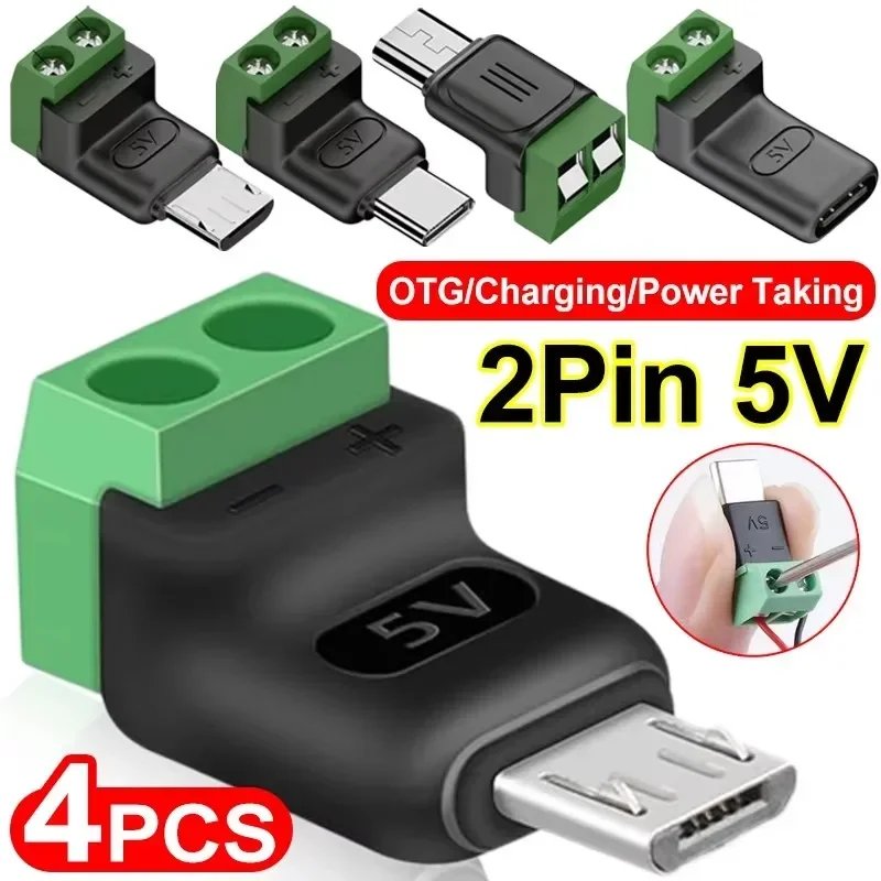 1-4Pcs Solderless Plug USB C t - огляд і ціна Screw Terminal Block