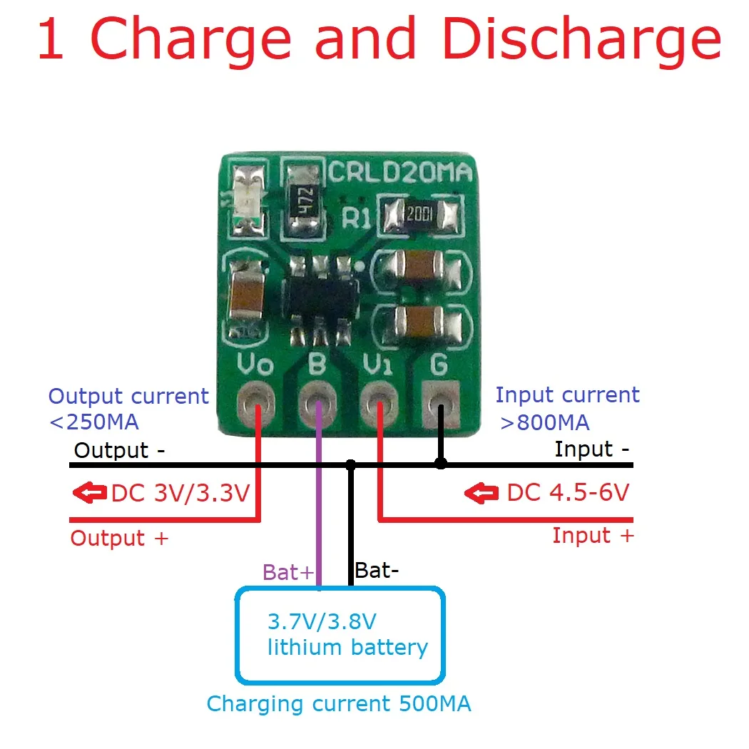 5X CRLD20MA Mini 2 in 1 3.7V 3 - огляд і ціна Li Ion Charger Module