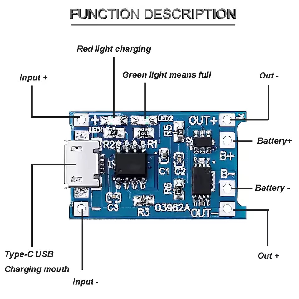 USB Type-C TP4056 Charging Mod - огляд і ціна Micro Usb Cable