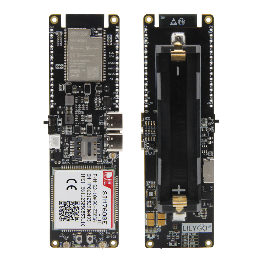 LILYGO® TTGO T-SIM7600E-L1C 4G - огляд і ціна Esp32 Battery Holder Lipo